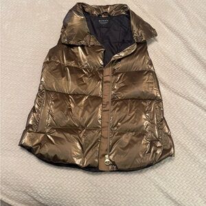 Athleta Gold Quilted Puffer Vest